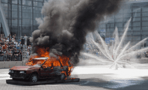 Car with fire