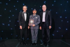 Picture of Abu Dhabi Civil Defense Authority receiving NFPA Fire Award - Photo by Abu Dhabi Civil Defense Authority