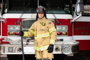 Picture of firefighter wearing non-PFAS turnout gear - Photo by FIre-Dex - FIre Buyer