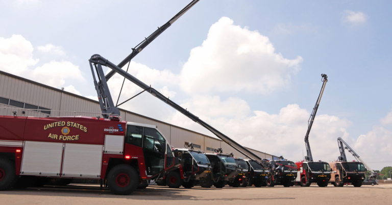 Oshkosh has received a US Air Force order for 34 Striker 6x6 vehicles. firebuyer.com