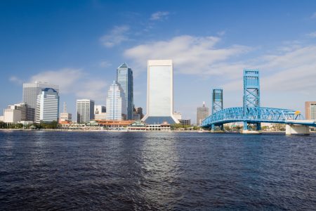 View of downtown Jacksonville Florida from the St John River